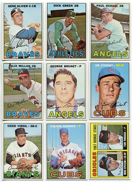 1967 Topps Lot of 27 Different Exmt-Nrmt Cards