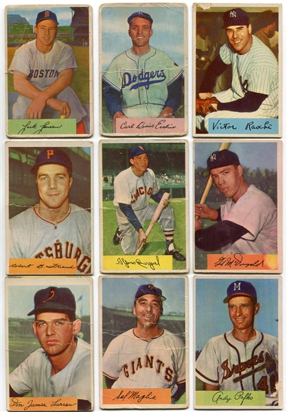 1954 Bowman Star Card Lot of 14 Different