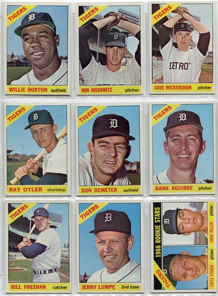 1966 Topps Lot of 17 Different Detroit Tigers Ex+/-
