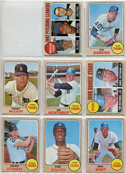 1968 Topps Lot of 21 Different Detroit Tigers Exmt-Nrmt