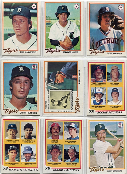 1974-1987 Detroit Tigers Collection 700+ Cards Topps Fleer Donruss +++