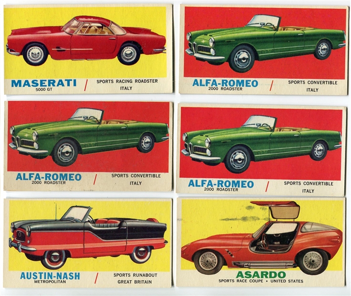 1961 Topps Sports Cars Lot of 34 Mostly Different Ex+/-