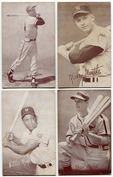 1947-66 Exhibits Lot of 40 Different With Many HOFers