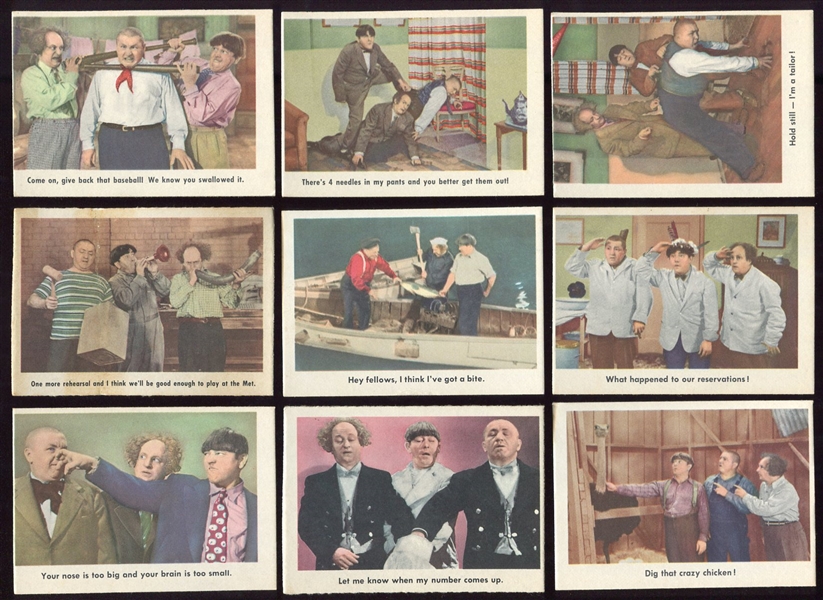 1959 3 Stooges Lot of 24 Different Some w/Gray Backs 