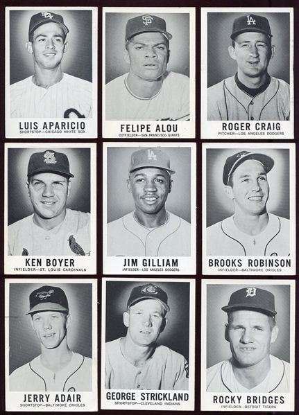 1960 Leaf Baseball Lot of 18 Different EX+/- w/HOFers