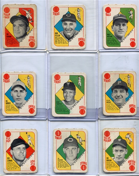 1951 Topps Red Backs Lot of 9 Different with HOFers