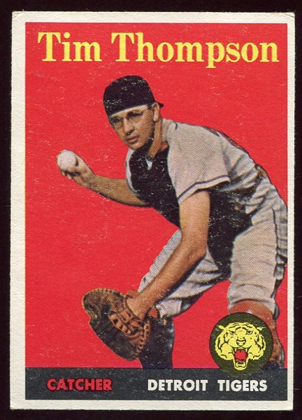 1958 Topps #57a Tim Thompson Yellow Name EX