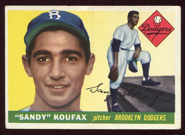1955 Topps #123 Sandy Koufax Rookie Card G+ Looks Nicer