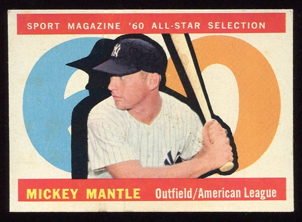1960 Topps #563 Mickey Mantle All-Star 