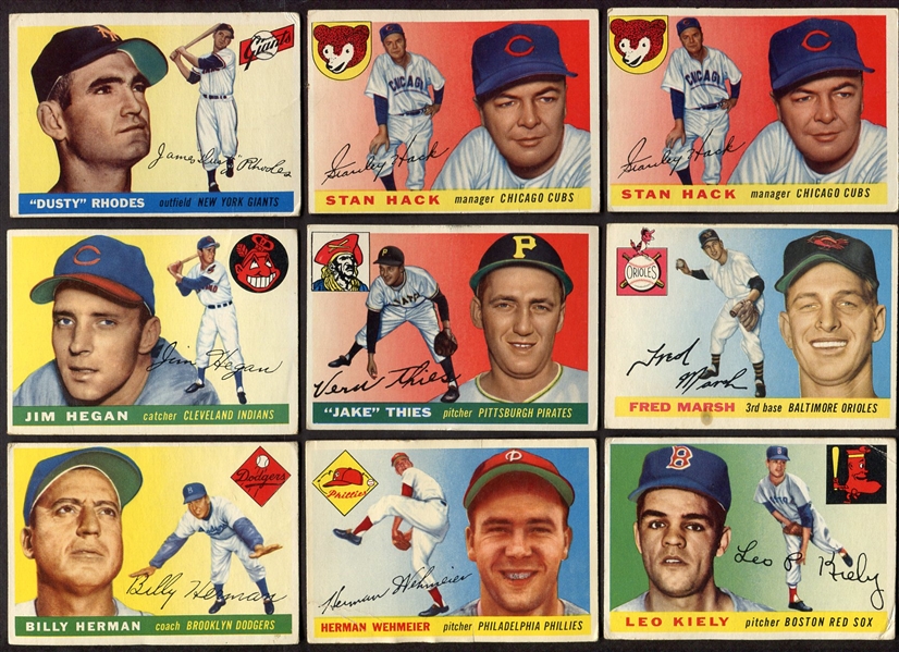 1955 Topps Lot of 45 Mostly Different w/High #s