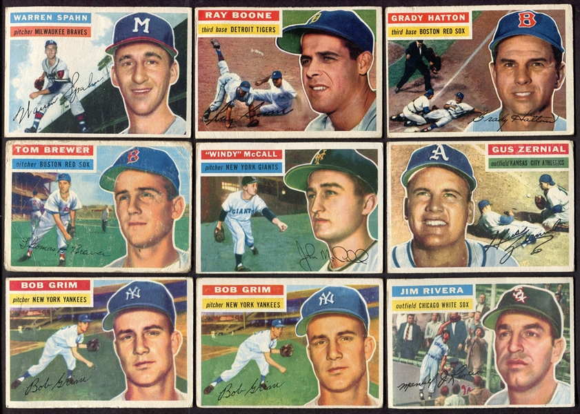 1956 Topps Lot of 30 Mostly Different w/HOFers & Stars