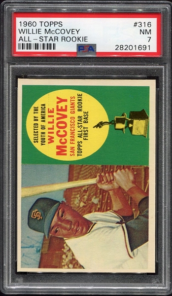 1960 Topps #316 Willie McCovey Rookie Card PSA 7