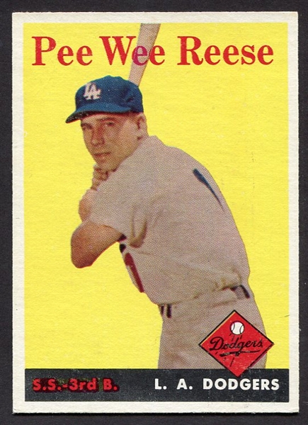 1958 Topps #375 Pee Wee Reese Exmt