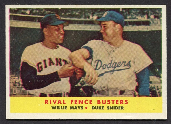 1958 Topps #436 Rival Fence Busters Exmt