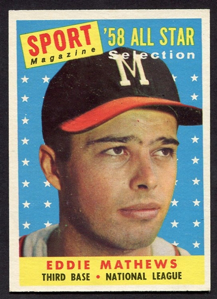 1958 Topps #480 Eddie Mathews All-Star Exmt+