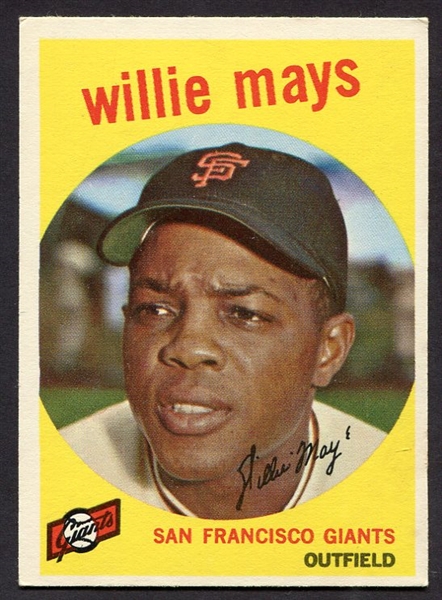 1959 Topps #50 Willie Mays Exmt