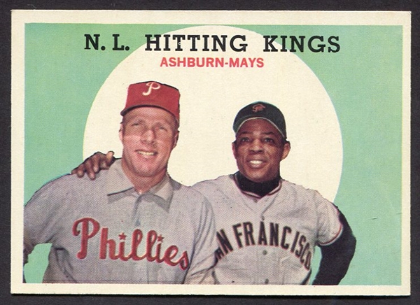 1959 Topps #317 N.L. Hitting Kings Ashburn-Mays Exmt