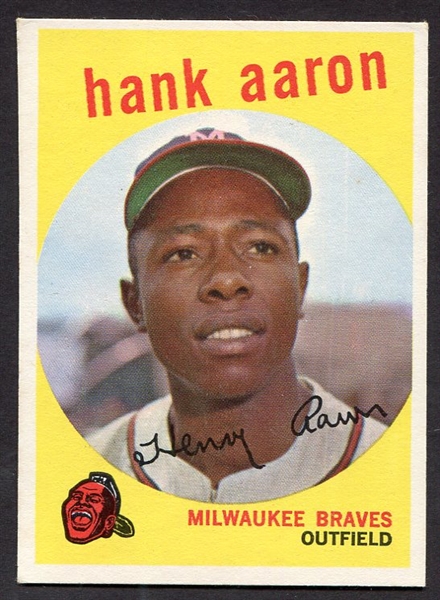 1959 Topps #380 Hank Aaron EX
