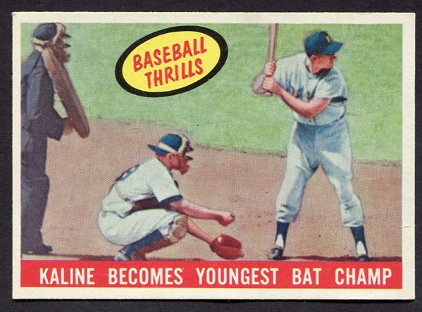 1959 Topps #463 Kaline Becomes Youngest Bat Champ Exmt