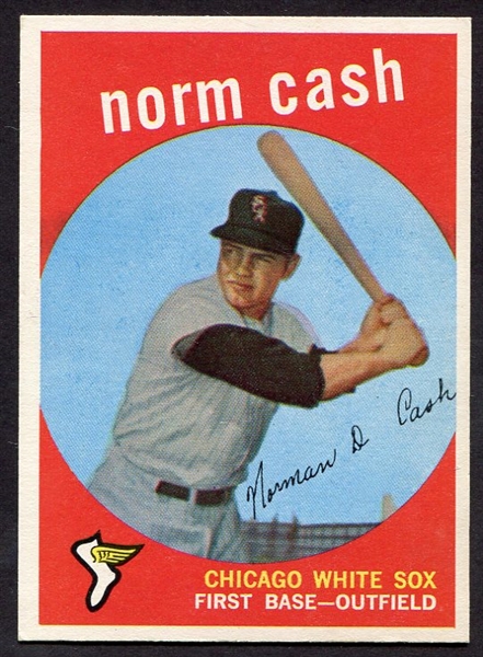 1959 Topps High Number #509 Norm Cash Rookie Card Exmt+