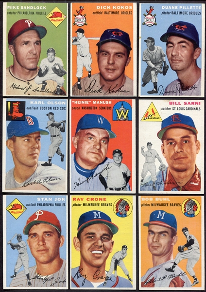 1954 Topps Lot of 15 Different All EX+/-
