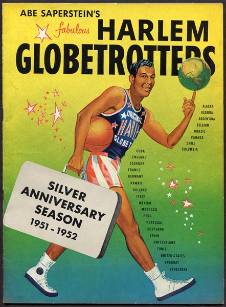 1951-1952 Harlem Globetrotters Silver Anniversary Souvenir Book