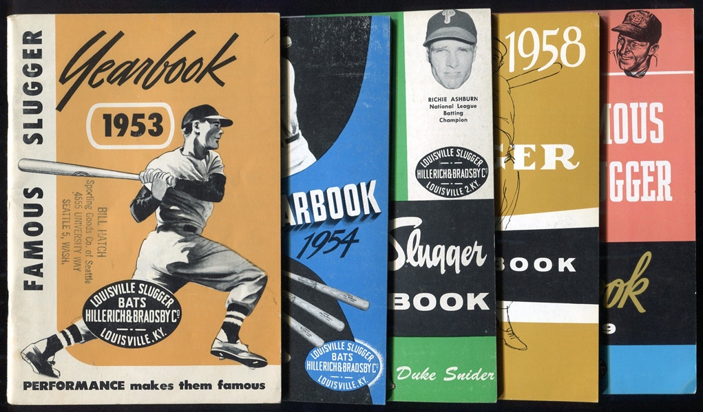 1953 - 1978 Lot of 22 Different Louisville Slugger Famous Slugger Yearbooks