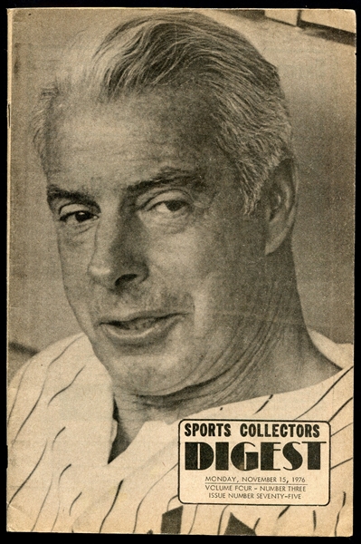 1976 Sports Collectors Digest Joe DiMaggio on the Cover