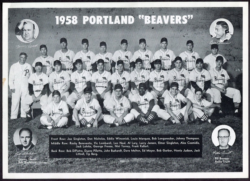 1958 & 1964 Portland Beavers Team Issued Photos