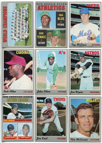 1970 Topps Lot of 63 Different Star Team & Listed Cards Ex - Nrmt