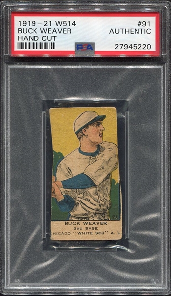 W514 #91 Buck Weaver Chicago White Sox PSA Authentic