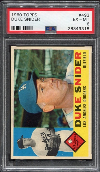 1960 Topps #493 Duke Snider PSA 6