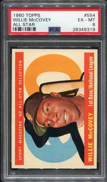 1960 Topps #554 Willie McCovey All-Star PSA 6