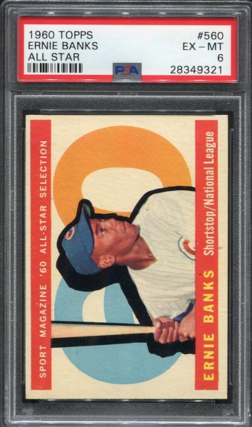 1960 Topps #560 Ernie Banks All-Star PSA 6