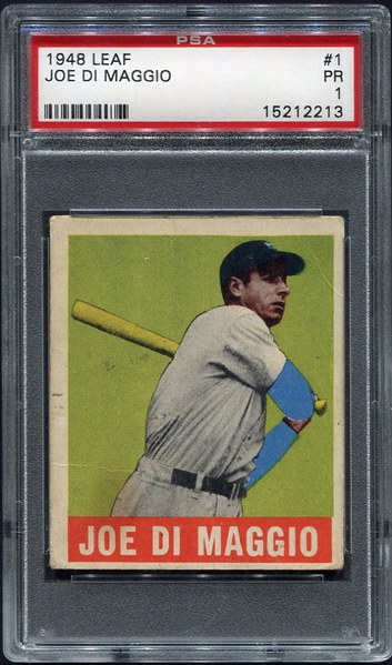1948 Leaf #1 Joe DiMaggio PSA 1 One of Nicest 1s You Will See!!