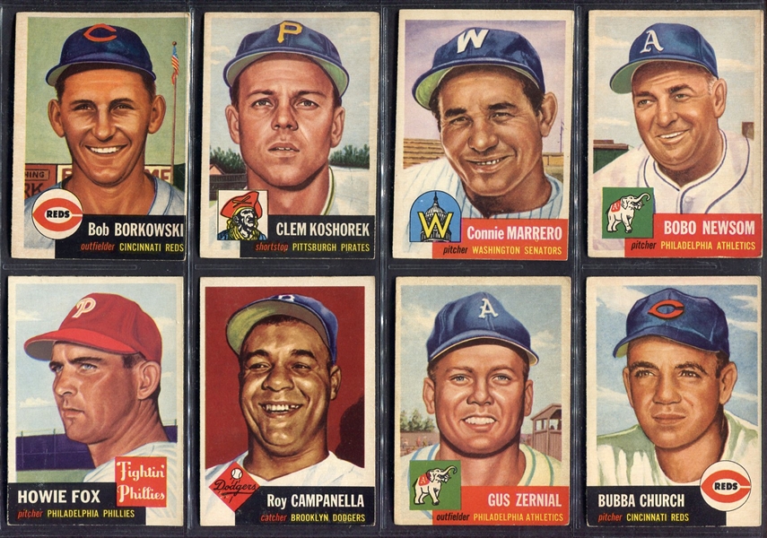 1953 Topps Starter Set of 76 Different With Stars SPs & High Numbers