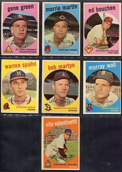 1959 Topps Partial Set of 328 Different Most Ex-Nrmt