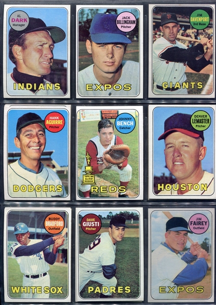 1969 Topps Partial Set 412 Different Mostly Exmt - Nrmt