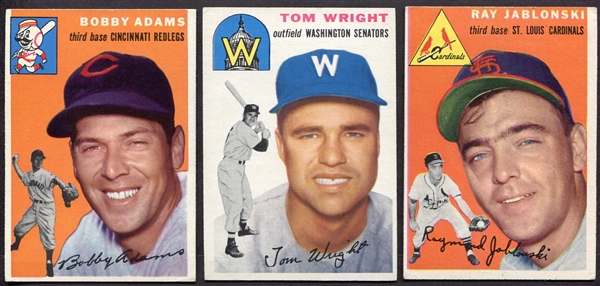 1954 Topps Trio of VG/EX+/- Cards