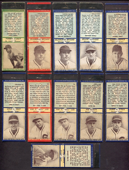 1936 Diamond Matchbooks Lot of 11 Different