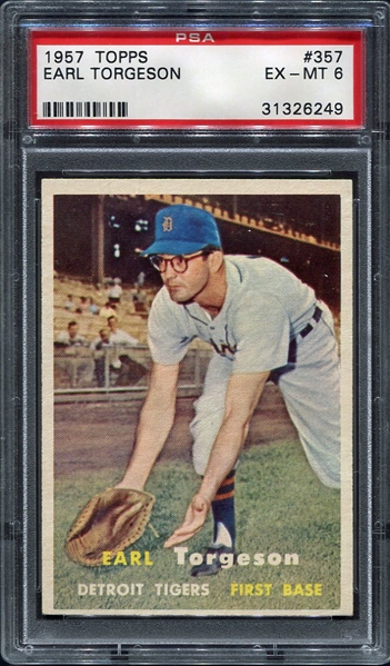 1957 Topps #357 Earl Torgeson Detroit Tigers PSA 6