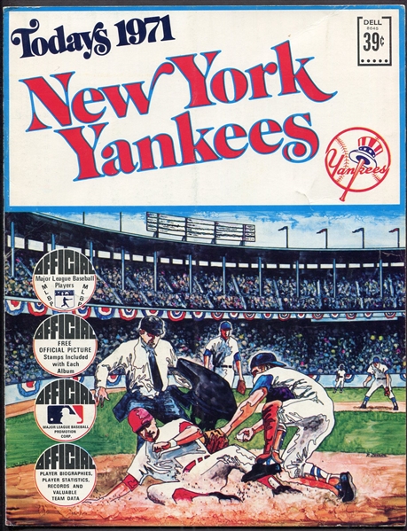 1971 Dell New York Yankees Stamp Album w/Stamps Still in Sheets