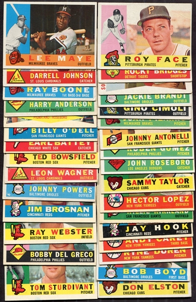 1960 Topps Lot of 31 Different VG to EX