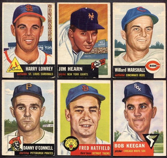 1953 Topps Lot of 6 Different VG to EX