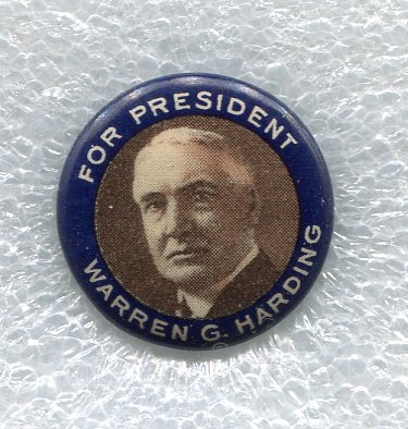 1920 Warren G. Harding Campaign Button