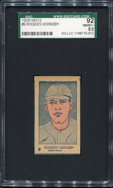 W512 #9 Rogers Hornsby SGC 92 NM/MT