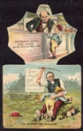 N173 Old Judge Metamorphic Trade Card Ad Piece