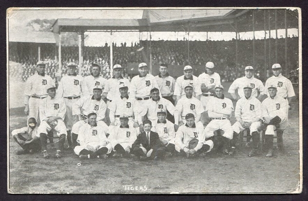 PC765-1 1909 Dietsche Postcard Detroit Tigers Team Card G