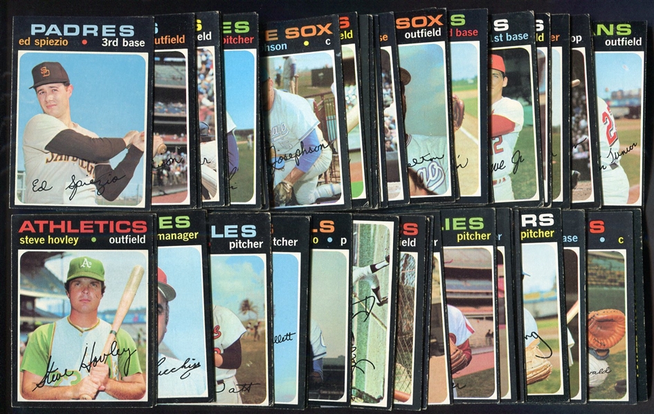 1971 Topps Lot of 233 Different Plus 54 Dupes
