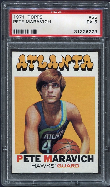 1971-72 Topps Basketball #55 Pete Maravich PSA 5